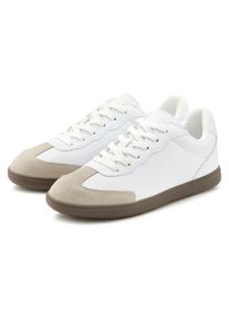 ELBSAND Sneaker &raquo;Freizeitschuh&laquo; Retro Sneaker, Halbschuh, Schn&uuml;rschuh mit Lederanteil Unisex wei&szlig;, Gr&ouml;&szlig;e 46