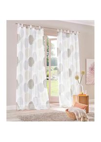 my home Gardine &raquo;Belem&laquo; Schlaufen 1 Stk. tlg. 1 oder 2 Schals, Vorhang, Fertiggardine, Kreise