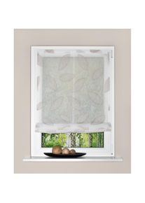 Home Wohnideen Raffrollo &raquo;MORAN&laquo; mit Klettband Raffrollo Leinenoptik, Scherlimusterung