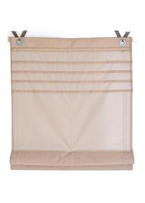 Kutti Raffrollo &raquo;Kessy Biese&laquo; mit Hakenaufh&auml;ngung ohne Bohren halbtransparent, Baumwolle, Polyester, Hakenaufh&auml;ngung