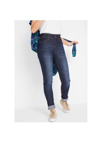bonprix Slim-fit-Jeans &raquo;Slim-Fit-Jeans High Waist, Komfort-Stretch&laquo; mit Taschen und farbig abgesetzten N&auml;hten blau, Gr&ouml;&szlig;e 44