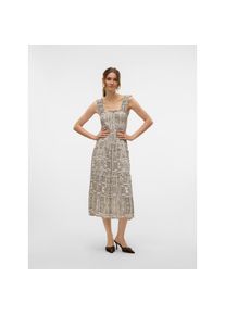 V&eacute;ro Moda Vero Moda Sommerkleid &raquo;VMMENNY SL SMOCK CALF DRESS WVN GA&laquo; Viskose, regular fit, Oberteil gesmokt