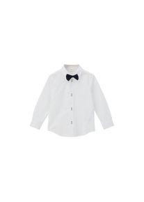 s.Oliver Junior Langarmhemd mit abnehmbarer Fliege, f&uuml;r boys wei&szlig;, Gr&ouml;&szlig;e 140