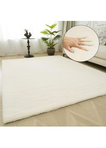 Bruno Banani Fellteppich &raquo;Rabbit 2, Kunstfell Teppich, Modern&laquo; rechteckig 25 mm H&ouml;he Kaninchenfell-Haptik, sehr weich, Wohnzimmer, Schlafzimmer, 