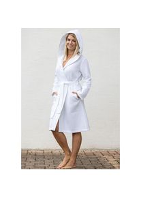 Framsohn frottier Damenbademantel &raquo;Waffelpiqu&eacute;&laquo; mit feiner Wabenstruktur wei&szlig;, Gr&ouml;&szlig;e S