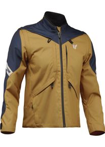Thor Terrain, veste textile imperm&eacute;able pour femmes , couleur: Marron/Bleu Fonc&eacute;/Gris Clair , taille: XL