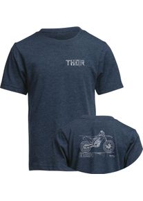 Thor Blueprint, t-shirt giovani , colore: Blu Scuro/Bianco , dimensione: XL