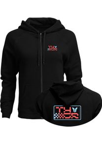 Thor Vantage, zip hoodie , color: Black/Red/Light Blue , size: XXL