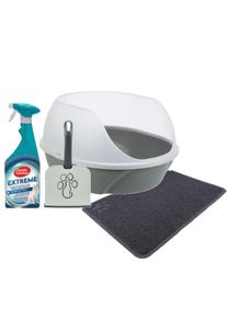 Trixie Katzen Starter Set &ndash; Katzentoilette, Streul&ouml;ffel, Vorlegematte & Geruchsentferner