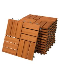 Casaria Houten tegel acacia moza&iuml;ek FSC -gecertificeerd set van 11 30x30cm