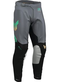 Thor Launchmode Air Raptor, stoffen broek , kleur: grijs/zwart/turquoise , maat: 32