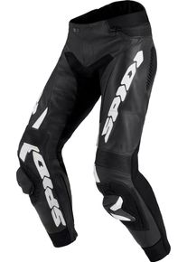 Spidi RR Pro Warrior, pantalon en cuir , couleur: Noir/Blanc , taille: 48