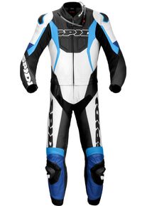 Spidi Sport Warrior Touring, leather suit 2pcs. , color: White/Blue , size: 48