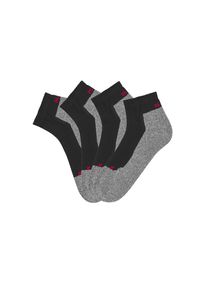 H.I.S. H.I.S, Herren, Sportsocken Packung, schnell trocknend und Fu&szlig;frottee, 4x schwarz, 43-46, 4x schwarz, Feine Kurzsocke mit Frottee