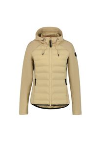 Icepeak, Damen, Strickfleecejacke &raquo;ASHBURN&laquo; 1 Stk. tlg. mit Kapuze mit Kapuze und Kordelzug, mit hochschlie&szlig;endem Kragen, BEIGE, XL, BEIGE, 