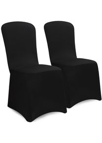 Detex Stoelhoezen Stretch 2 Stuks Zwart