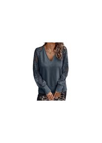 Women's V-Neck Lace Knit Top - 4 Colours & 6 Sizes