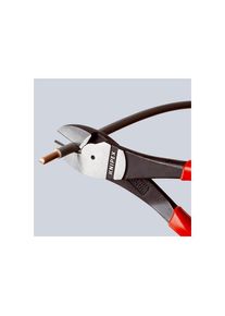 Knipex, Bolzenschneider + Seitenschneider, Kraftseitenschneider DIN ISO 5749 L.160mm gerade m.Facette u.&Ouml;ffnungsfeder schwarz atram. Kopf po... (160 