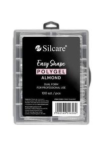 Silcare, Nagelstyling + Kunstn&auml;gel, Dual Mould For Acrylic Gel Clear Almond 100Pcs. (Kunstn&auml;gel, Clear Almond)