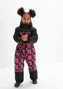 bonprix wasserdichter Schneeanzug warm gef&uuml;ttert, schwarz, Gr.128, W&auml;rmender M&auml;dchen Schneeanzug mit wasserabweisender Funktion