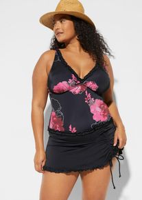 bonprix Femei Rochie baie efect shape mediu, negru, 46