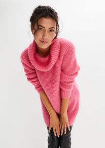bonprix Femei Pulover oversize cu guler &icirc;nalt, roz, 36/38