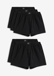 bonprix Chilot boxer lung, lejer, din bumbac (5 buc.), negru, 12 (5XL)