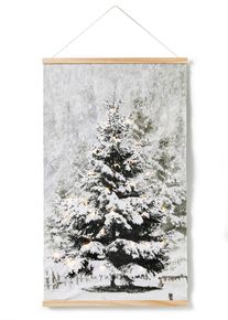Affiche suspendue LED avec sapin de No&euml;l - vert - taille 92x53 cm - bonprix