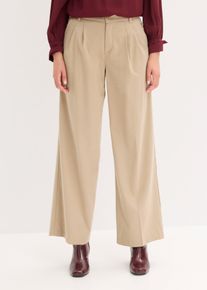 Pantalon large &agrave; pinces - marron - taille 44 - bonprix