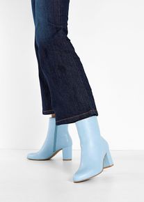 Bottines &agrave; talon carr&eacute; - bleu - taille 42 - Vegan - bonprix