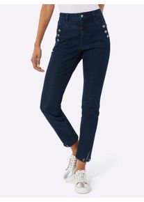 Damen 7/8-Hose mit Baumwolle in dark blue ,Gr&ouml;&szlig;e 36, WITT, 56% Baumwolle, 19% Polyester, 14% Lyocell, 10% Viskose, 1% Elasthan