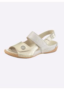 Waldl&auml;ufer Damen Sandalette mit Luftposter-Laufsohle in bronzefarben ,Gr&ouml;&szlig;e 6, Witt, 50% Glattleder, 50% Nubukleder