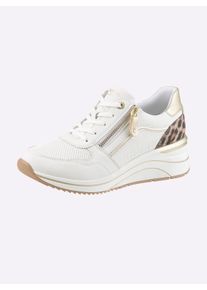 Remonte Dames Sneaker voor stevige voeten in wit ,maat 37, Witt, 53% Glad leer, 47% Kunststof