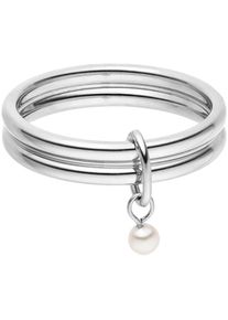 PURELEI Fingerring &raquo;Schmuck Geschenke Pure Pearl Ring&laquo; mit Muschelperle silberfarben, Gr&ouml;&szlig;e 58