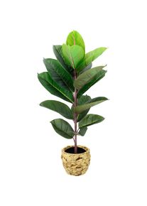 I.GE.A. Kunstbaum &raquo;Gummibaum&laquo; Mit &Uuml;bertopf, Ficus Elastica