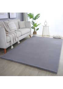 Ayyildiz Teppiche Hochflor-Teppich &raquo;POUFFY 5100&laquo; rechteckig 20 mm H&ouml;he L&auml;ufer, weicher glatter Softflor, Kaninchen Fell Haptik, waschbar