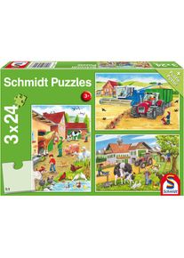 Schmidt Spiele Puzzle &raquo;Auf dem Bauernhof&laquo; 3x24 Teile