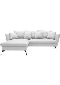 OTTO home Ecksofa &raquo;LIVORNO, 258 cm, L-Form, &laquo; Schlaffunktion u. Bettkasten (139/224cm), Samt, Struktur, Webstoff