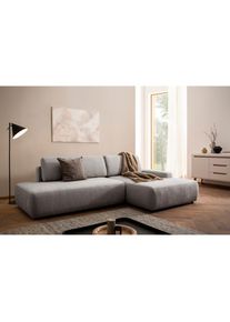 Home Affaire Ecksofa &raquo;TORGE, Schlafsofa Cord, Samtvelours u. Strukur fein, Couch in L-Form&laquo; Schlaffunktion und Bettkasten, Liegefl&auml;che: 210x125 cm, 
