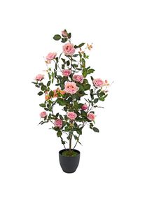 I.GE.A. Kunstbaum &raquo;Rosenbusch im Topf&laquo; Kunstrosen Kunstpflanzen Rosenstrauch Deko Hochzeit