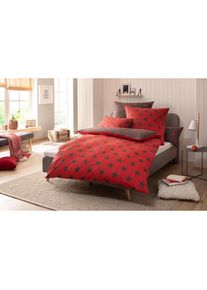 my home Wendebettw&auml;sche &raquo;STELLA&laquo; 2 Stk. tlg. Bettw&auml;sche mit Sternen, Weihnachten, Winter