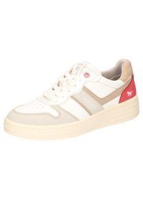 Mustang Shoes Sneaker , Retro Sneaker, Schn&uuml;rschuh in sch&ouml;ner Farbkombination wei&szlig;, Gr&ouml;&szlig;e 42