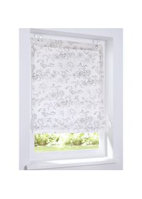 Kutti Raffrollo &raquo;Joy&laquo; mit Hakenaufh&auml;ngung ohne Bohren freih&auml;ngend Baumwolle Landhausstil