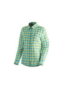 Maier Sports Funktionsbluse &raquo;Nanni&laquo; Damen Bluse, langarm Karobluse f&uuml;r Outdoor und Freizeit gelb, Gr&ouml;&szlig;e 46