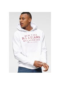 H.I.S. H.I.S Kapuzensweatshirt, mit Print und Badge, Kapuze, f&uuml;r sportliche Outfits wei&szlig;, Gr&ouml;&szlig;e L (52/54)