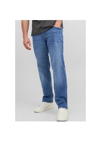 Jack & Jones PlusSize Jack & Jones PlusSize Tapered-fit-Jeans &raquo;JJIMIKE mit Abriebeffekten und funktionalen Taschen&laquo; mit Used-Optik blau, Gr&ouml;&szlig;e 40