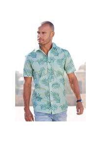 John Devin Hawaiihemd &raquo;Regular fit&laquo; Kurzarm, Freizeithemd mit Palmenprint aus reiner Baumwolle gr&uuml;n, Gr&ouml;&szlig;e S (37/38)