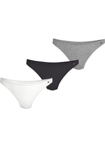 Tommy Hilfiger Underwear Brasilslip &raquo;3 PACK DIPPED BRAZILIAN&laquo; Packung, 3er, 3 Stk. mit gerippter Struktur, Logo wei&szlig;, Gr&ouml;&szlig;e XL (42/44)