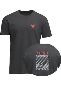 Thor Futura, t-shirt , cor: Cinzento Escuro/Vermelho/Cinzento , tamanho: S