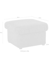 DOMO collection, Hocker &raquo;Pegnitz&laquo;, stone, 95% Polyester, 5% Nylon, B/H/T: 60 cm x 39 cm x 60 cm, stone